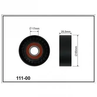 Cx citroen ролик натяж.(17x65x26)(пл)c2,c3,c4,peugeot 307 02- COMPLEX AUTOMOTIVE BEARINGS Sp.z.o.o. CX11100