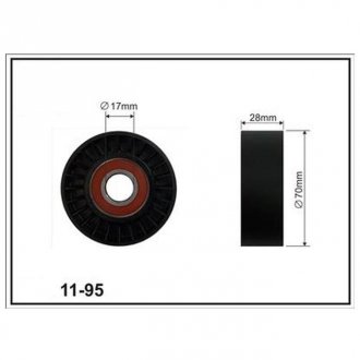 Cx bmw ролик натяжителя ремня 5 e39 97- COMPLEX AUTOMOTIVE BEARINGS Sp.z.o.o. CX1195