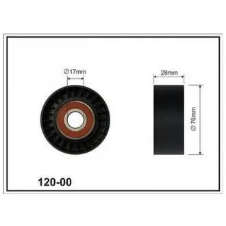 Cx vw натяжной ролик(17x77x27)(пл) audi a4 1.8t/2.0tfsi 02- COMPLEX AUTOMOTIVE BEARINGS Sp.z.o.o. CX12000