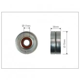 Cx ford натяжной ролик(17x70x26)(пласт) escort COMPLEX AUTOMOTIVE BEARINGS Sp.z.o.o. CX6090