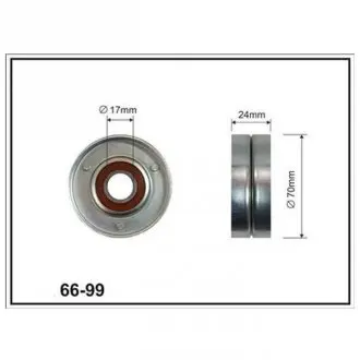 Cx vw ролик натяжной (17x70x24) (пл) golf iv COMPLEX AUTOMOTIVE BEARINGS Sp.z.o.o. CX6699