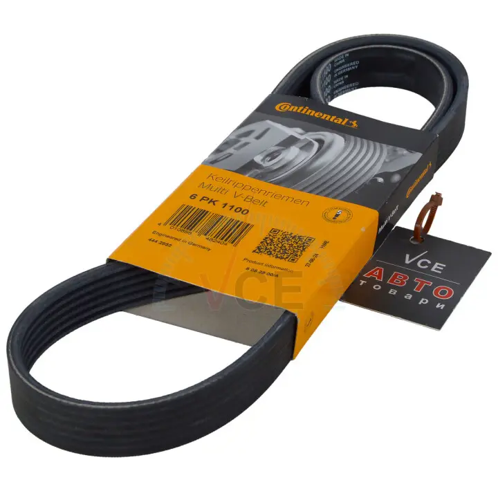 Полікліновий ремінь CONTITECH 6PK1100 (фото 1)