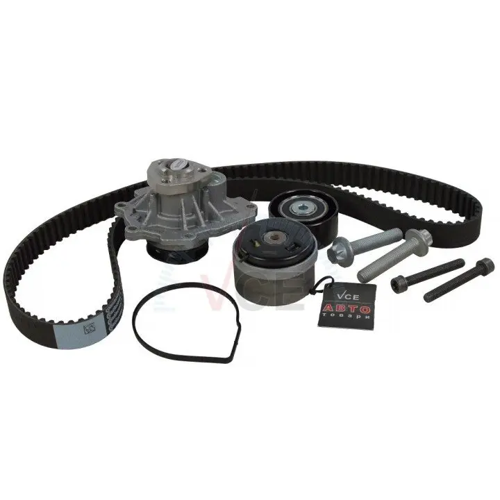 Фото 1 - Водяной насос + комплект зубчатого ремня CONTITECH CT1077WP2 Водяной насос + комплект зубчатого ремня CONTITECH CT1077WP2 (фото 1)