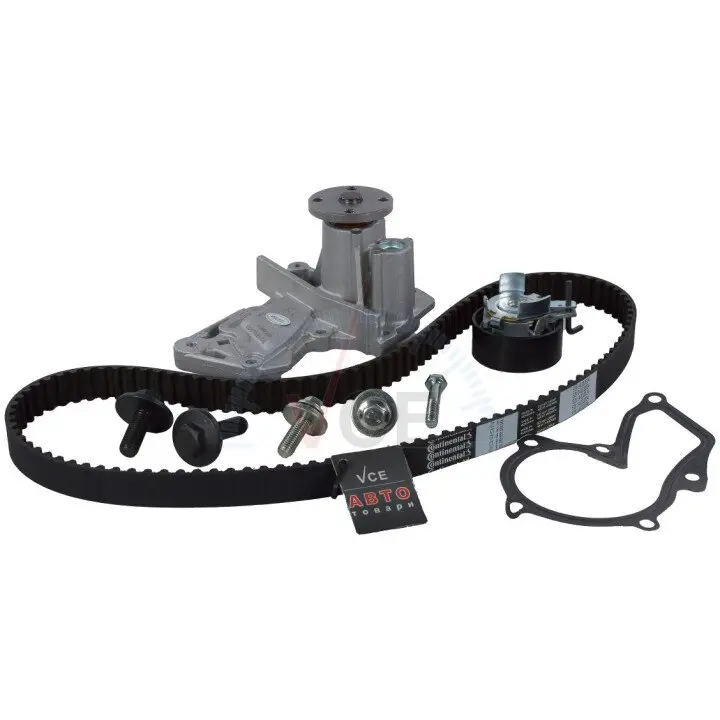 Фото 1 - Водяной насос + комплект зубчатого ремня CONTITECH CT881WP2 Водяной насос + комплект зубчатого ремня CONTITECH CT881WP2 (фото 1)