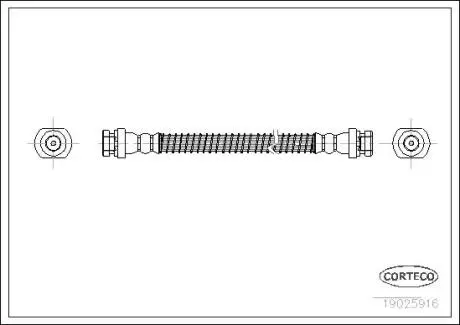 Шланг тормозной CORTECO 19025916