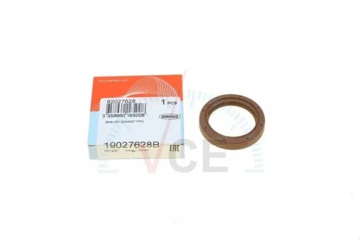 Ущільнююче кільце, розподільний вал; кільце ущільнювача, первинний вал CORTECO 19027628B (фото 1)