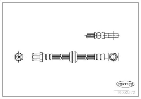 Тормозные шланги CORTECO 19032372