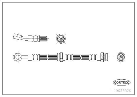 Тормозные шланги CORTECO 19033520