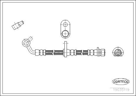 Тормозной шланг CORTECO 19035119