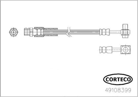 Тормозной шланг CORTECO 49108399