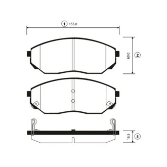 Колодки гальм kia sorento передн. (вір-во) CTR GK0524