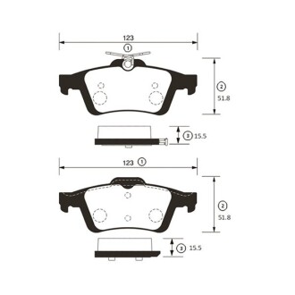 Колодки гальм ford focus mazda 3,5 opel vectra c, renault laguna задн. old ckmz-13 CTR GK0659