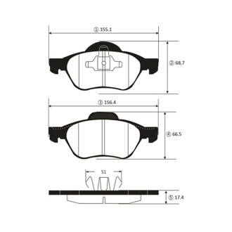 Колодки гальм renault clio 06-14 laguna 01-07 megane 02-попер. old ckrn-36 CTR GK1453