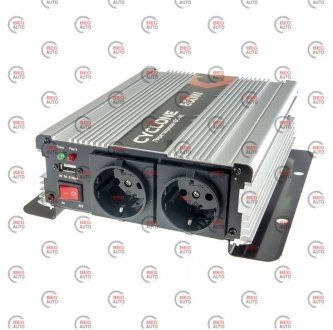 Перетворювач напруги з 12 на 220 В/800W/USB/на клеми/модіф. синусоїда CYCLONE AC-800