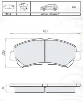 Колодки перед. qashqai, xtrail 41 06 000 23r INTELLI-DAFMI D514E