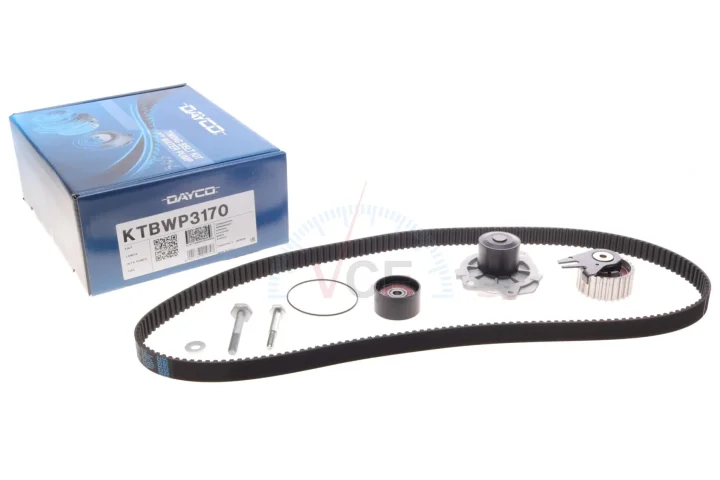 Водяний насос + комплект зубчастого ременя Dayco KTBWP3170 (фото 1)