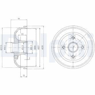 Тормозной барабан DELPHI BF471