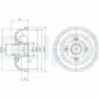Гальмівний барабан DELPHI BF471