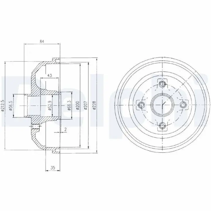 Гальмівний барабан DELPHI BF471 (фото 1)