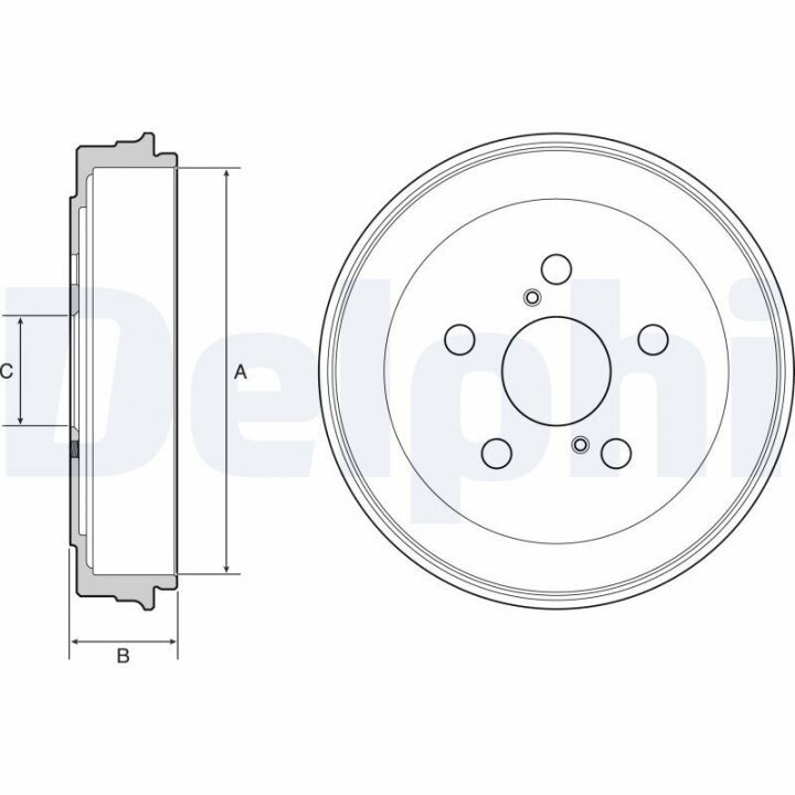 Тормозной барабан DELPHI BF536 (фото 1)