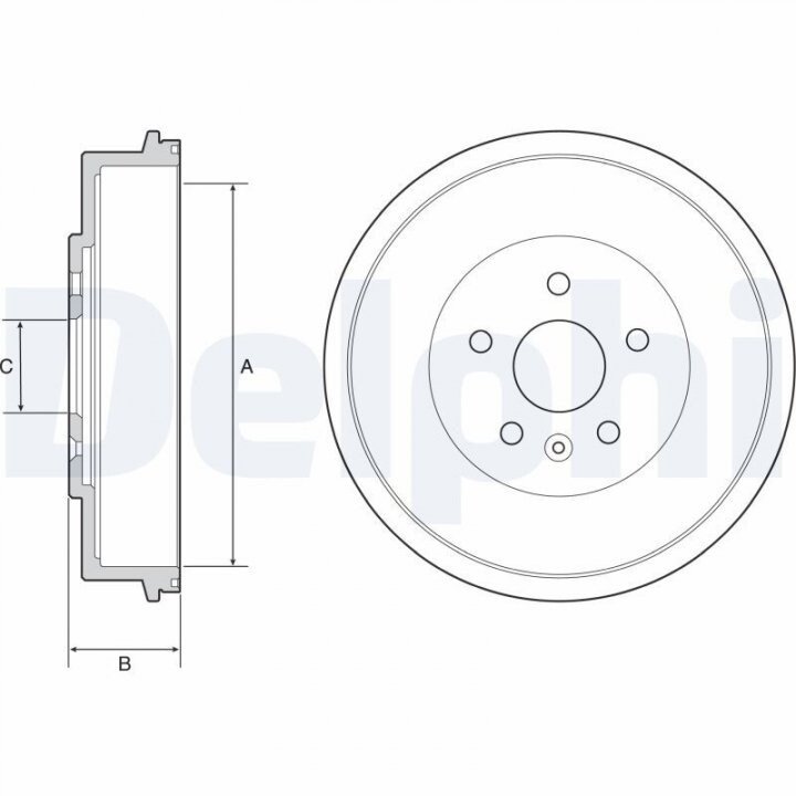 Тормозной барабан DELPHI BF553 (фото 1)