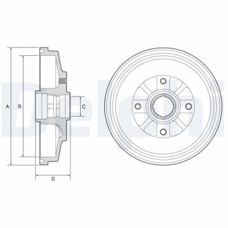 Тормозной барабан DELPHI BF577