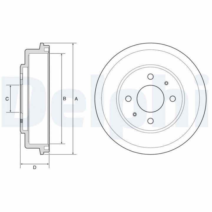 Гальмівний барабан DELPHI BF582 (фото 1)