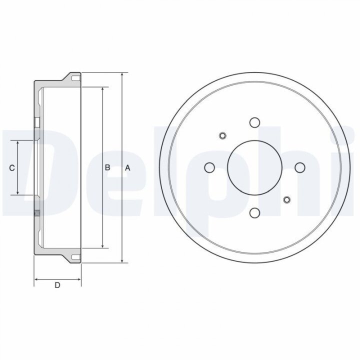Гальмівний барабан DELPHI BF604 (фото 1)