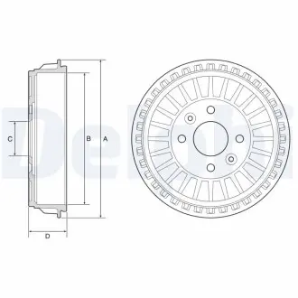 Тормозной барабан DELPHI BF620