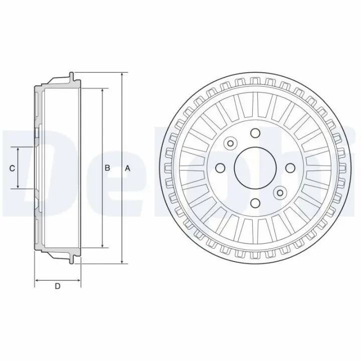 Тормозной барабан DELPHI BF620 (фото 1)