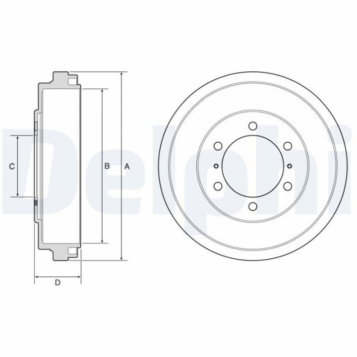 Тормозной барабан DELPHI BF631 (фото 1)