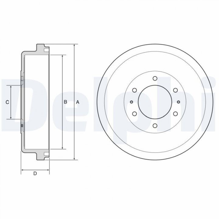 Тормозной барабан DELPHI BF635 (фото 1)