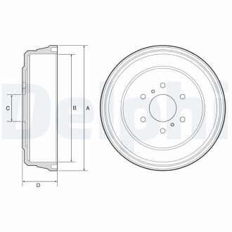 Тормозной барабан DELPHI BF641