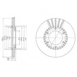 Передний тормозной диск DELPHI BG2365