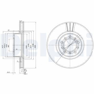 Тормозной диск DELPHI BG2372