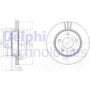 Диск тормозной DELPHI BG2519