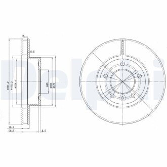 Тормозной диск DELPHI BG2613