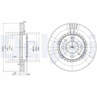 Тормозной диск DELPHI BG2619