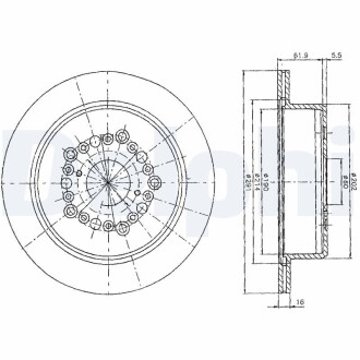 Передний тормозной диск DELPHI BG2662