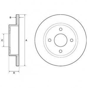 Передний тормозной диск DELPHI BG2683 (фото 1)