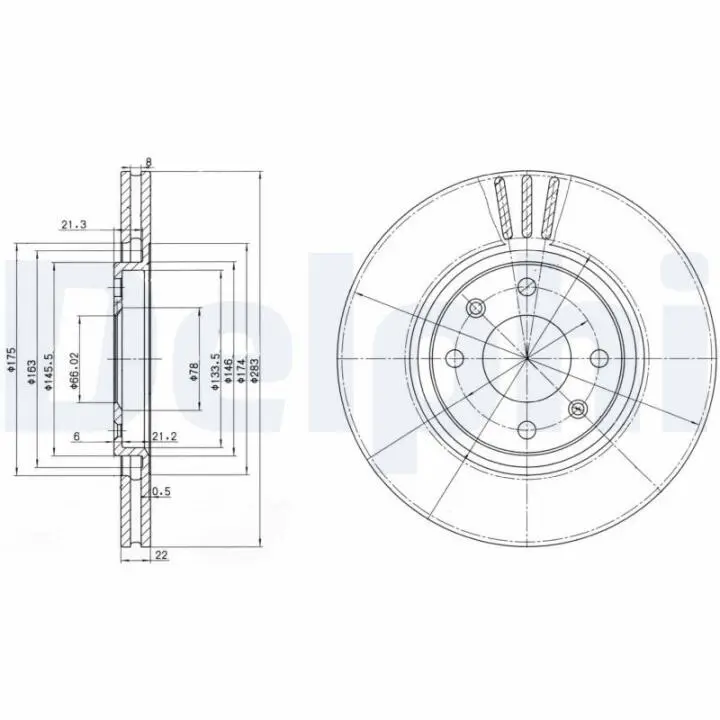 Гальмівні (гальмівні) DELPHI BG2690 (фото 1)