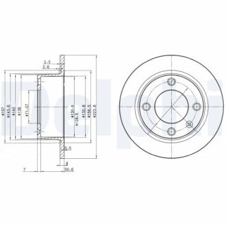 Гальмівний диск DELPHI BG2691