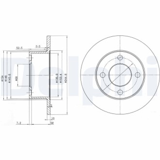 Тормозной диск DELPHI BG2747