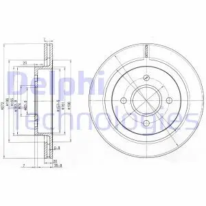 Тормозной диск DELPHI BG2758
