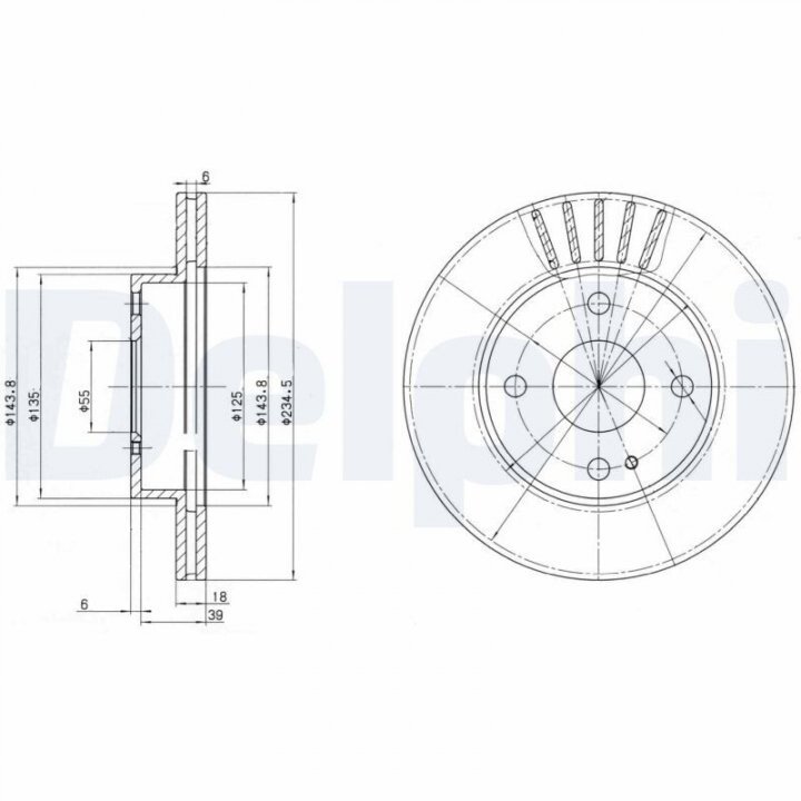 Тормозной диск DELPHI BG2802 (фото 1)