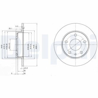 Тормозной диск DELPHI BG2914