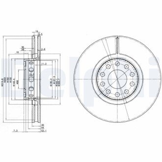 Тормозной диск DELPHI BG3033