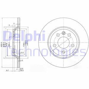 Тормозной диск vw t4 DELPHI BG3518