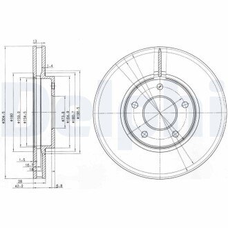 Тормозной диск DELPHI BG3547