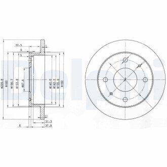 Тормозной диск DELPHI BG3618